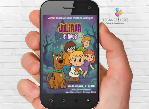Convite Digital Scooby Doo