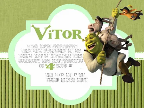 Convite Digital Shrek