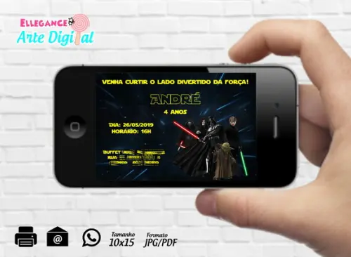 Convite Digital Star Wars