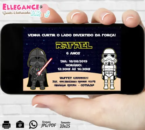 Convite Digital Star Wars