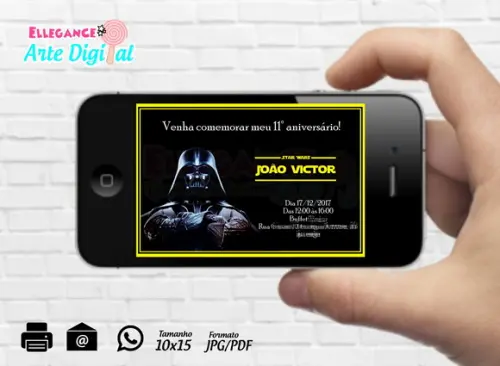 Convite Digital Star Wars