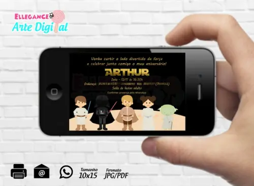 Convite Digital Star Wars