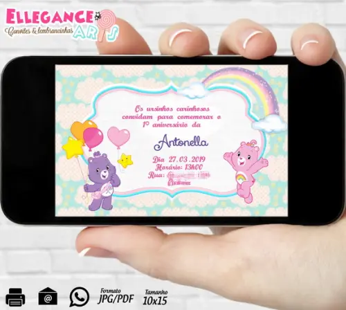 Convite Digital Ursinhos Carinhosos