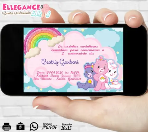 Convite Digital Ursinhos Carinhosos