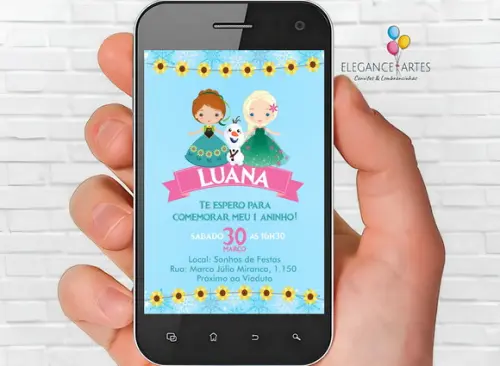 Convite Frozen Fever Digital
