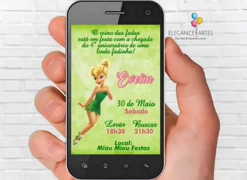 Convite Sininho Tinker Bell Digital