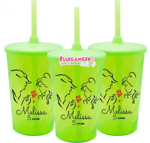 Copo Twister 400ml a Bela e Fera