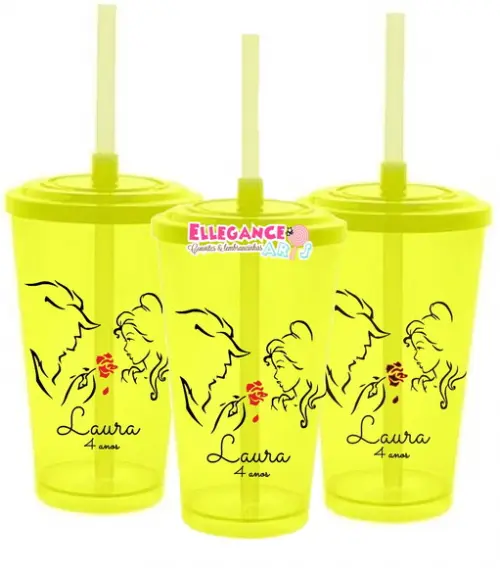 Copo Twister 400ml a Bela e Fera