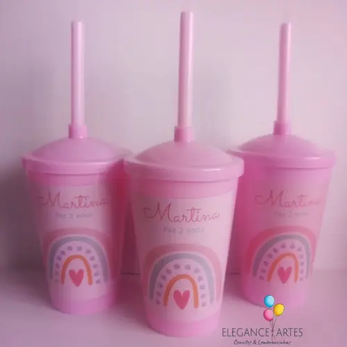 Copo Twister 400ml Arco Iris Boho