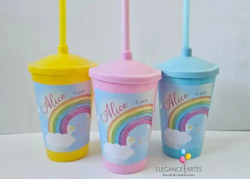 Copo Twister 400ml Arco Íris