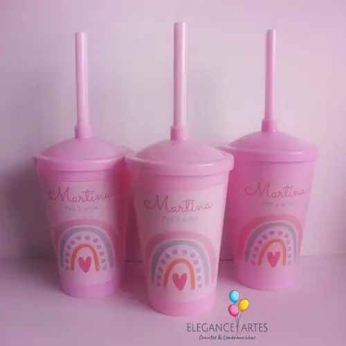 Copo Twister 400ml Arco Iris Boho