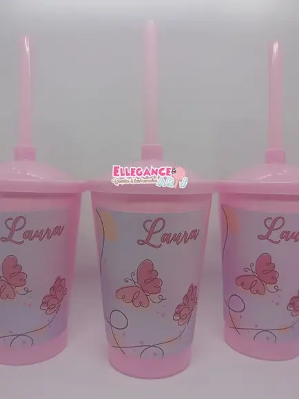 Copo Twister 400ml Borboletas