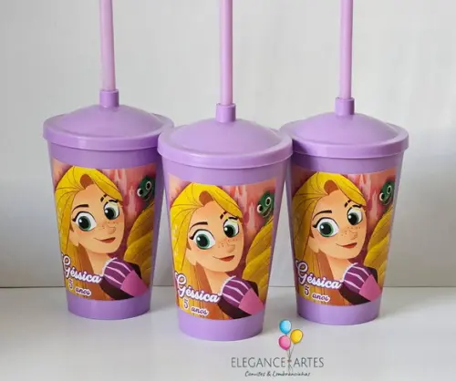 Copo Twister 400ml Enrolados Rapunzel