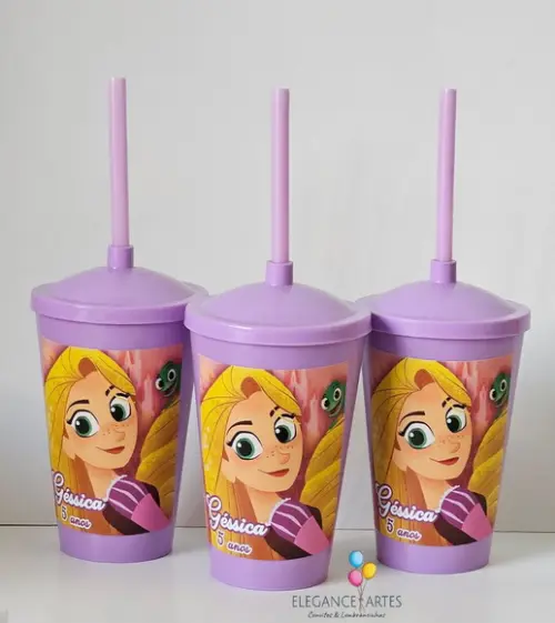 Copo Twister 400ml Enrolados Rapunzel