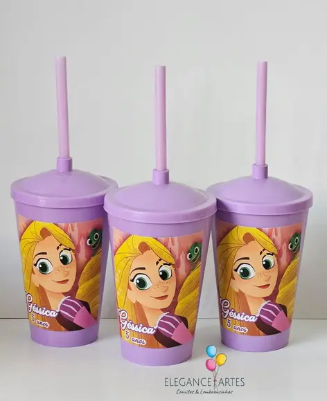 Copo Twister 400ml Enrolados Rapunzel