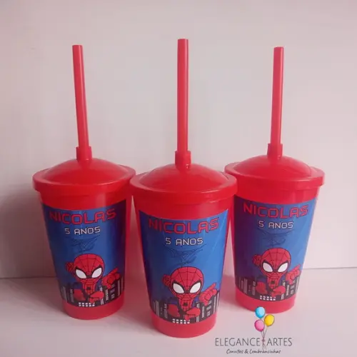 Copo Twister 400ml Homem Aranha