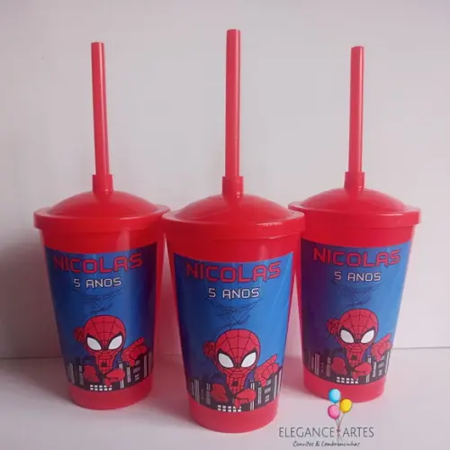 Copo Twister 400ml Homem Aranha