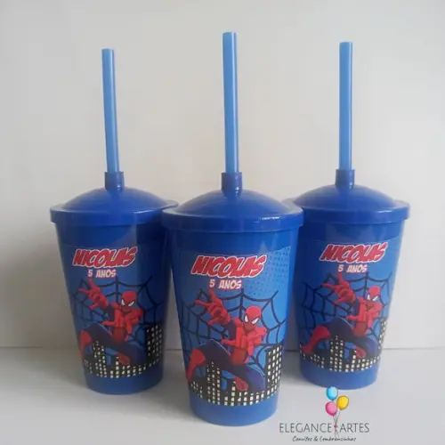 Copo Twister 400ml Homem Aranha