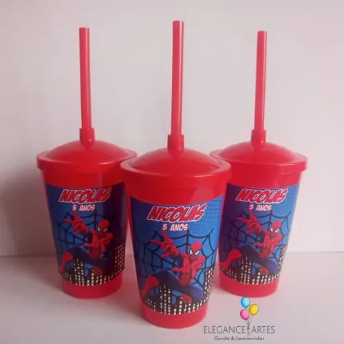 Copo Twister 400ml Homem Aranha