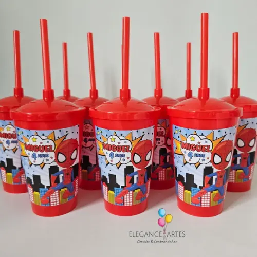 Copo Twister 400ml Homem Aranha