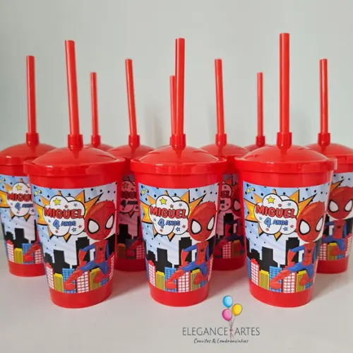 Copo Twister 400ml Homem Aranha