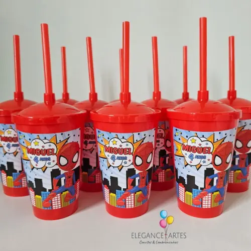 Copo Twister 400ml Homem Aranha