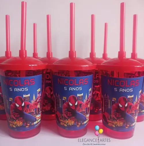 Copo Twister 400ml Homem Aranha