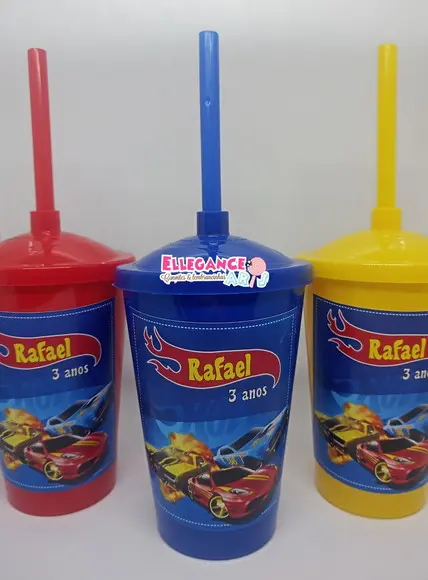 Copo Twister 400ml Hot Wheels