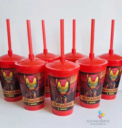 Copo Twister 400ml Homem de Ferro