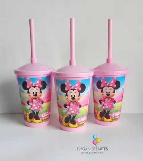 Copo Twister 400ml Minnie Rosa