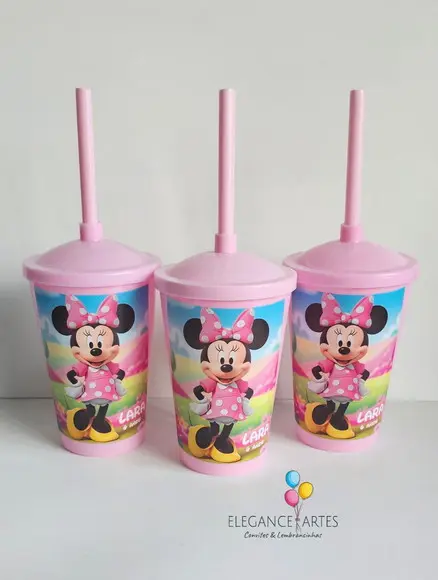 Copo Twister 400ml Minnie Rosa