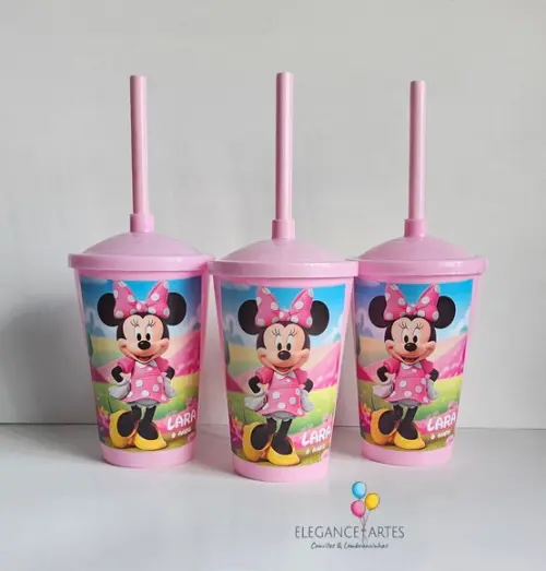 Copo Twister 400ml Minnie Rosa