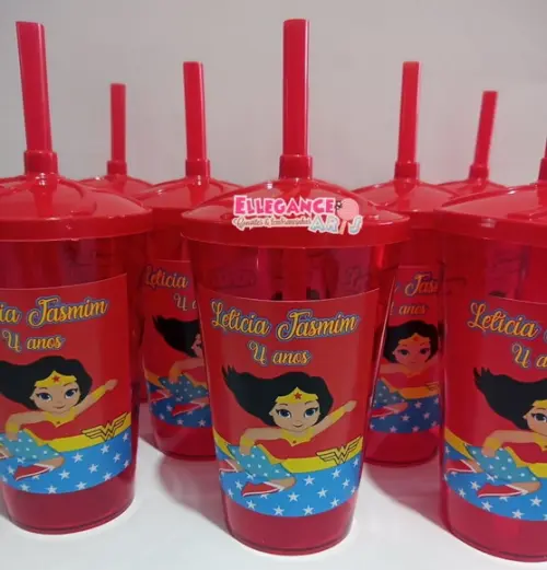 Copo Twister 400ml Mulher Maravilha