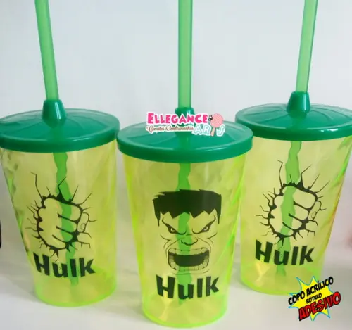 Copo Twister 400ml Hulk