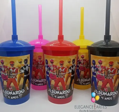 Copo Twister 400ml Power Rangers
