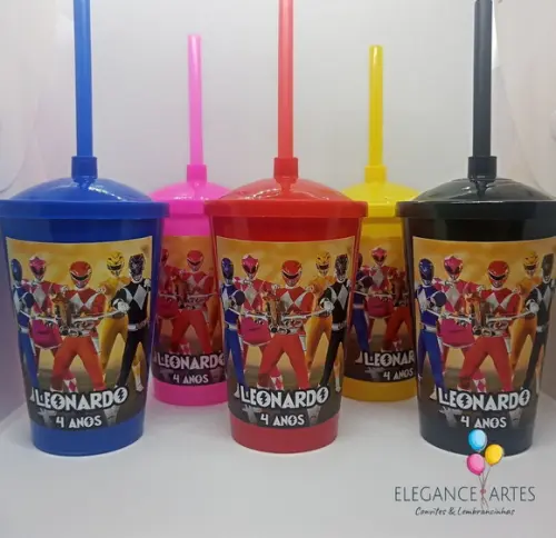 Copo Twister 400ml Power Rangers