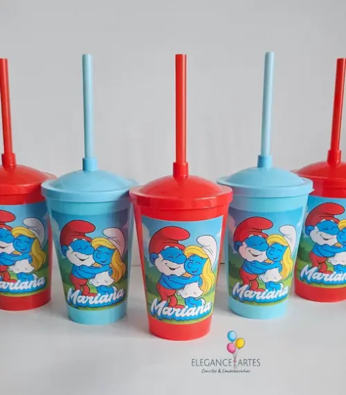 Copo Twister 400ml Smurfs