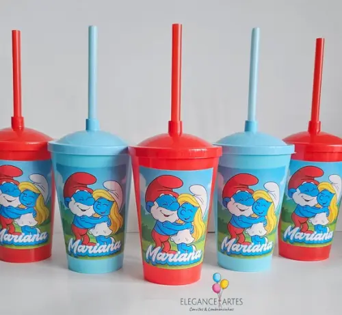 Copo Twister 400ml Smurfs