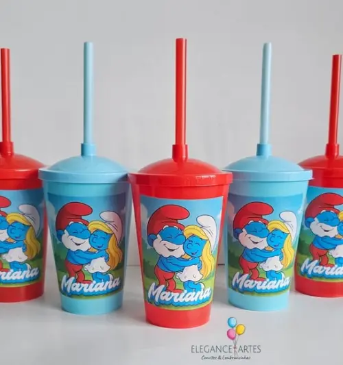 Copo Twister 400ml Smurfs