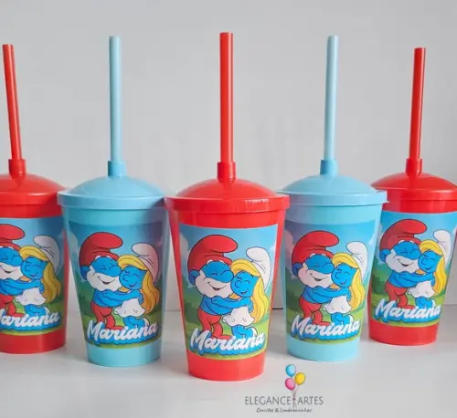 Copo Twister 400ml Smurfs