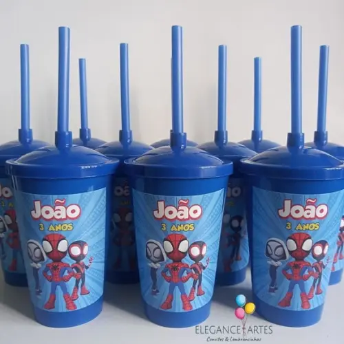 Copo Twister 400ml Spidey e Seus Amigos Espetaculares