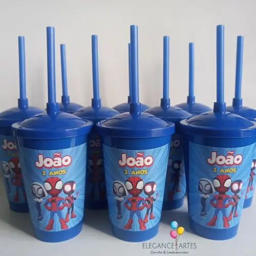 Copo Twister 400ml Spidey e Seus Amigos Espetaculares