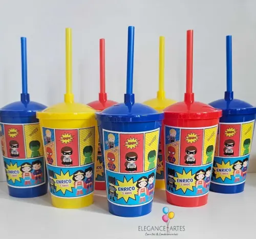 Copo Twister 400ml Super Heróis