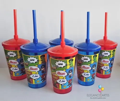 Copo Twister 400ml Super Heróis