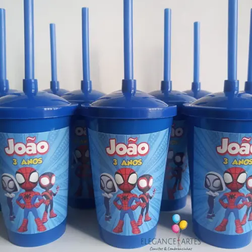 Copo Twister 400ml Spidey e Seus Amigos Espetaculares