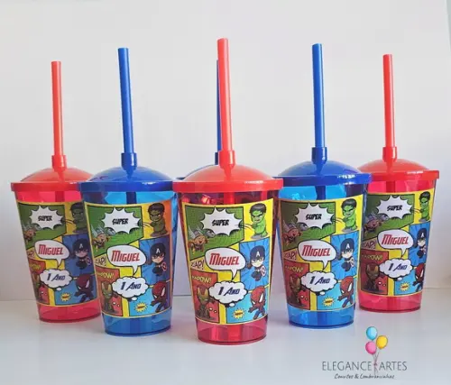 Copo Twister 400ml Super Heróis
