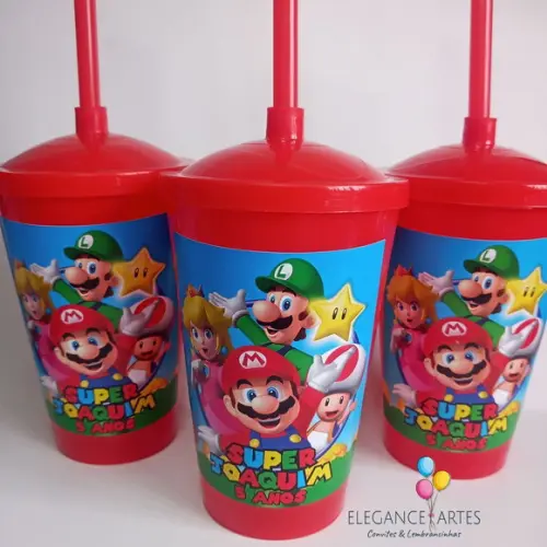 Copo Twister 400ml Super Mário