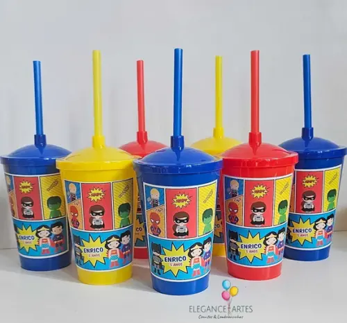 Copo Twister 400ml Super Heróis
