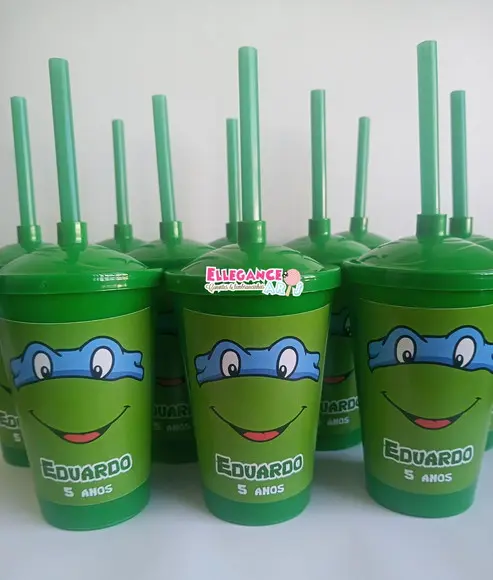 Copo Twister 400ml Tartarugas Ninjas
