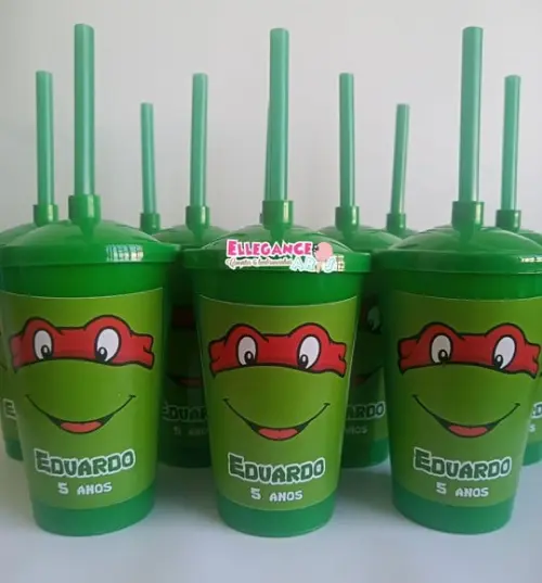 Copo Twister 400ml Tartarugas Ninjas